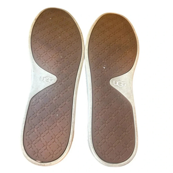 UGG Women’s Sammy Gray Metallic Ribbed Knit Slip On Low Top Shoes Size 9 - Picture 8 of 8